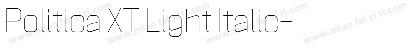 Politica XT Light Italic字体转换